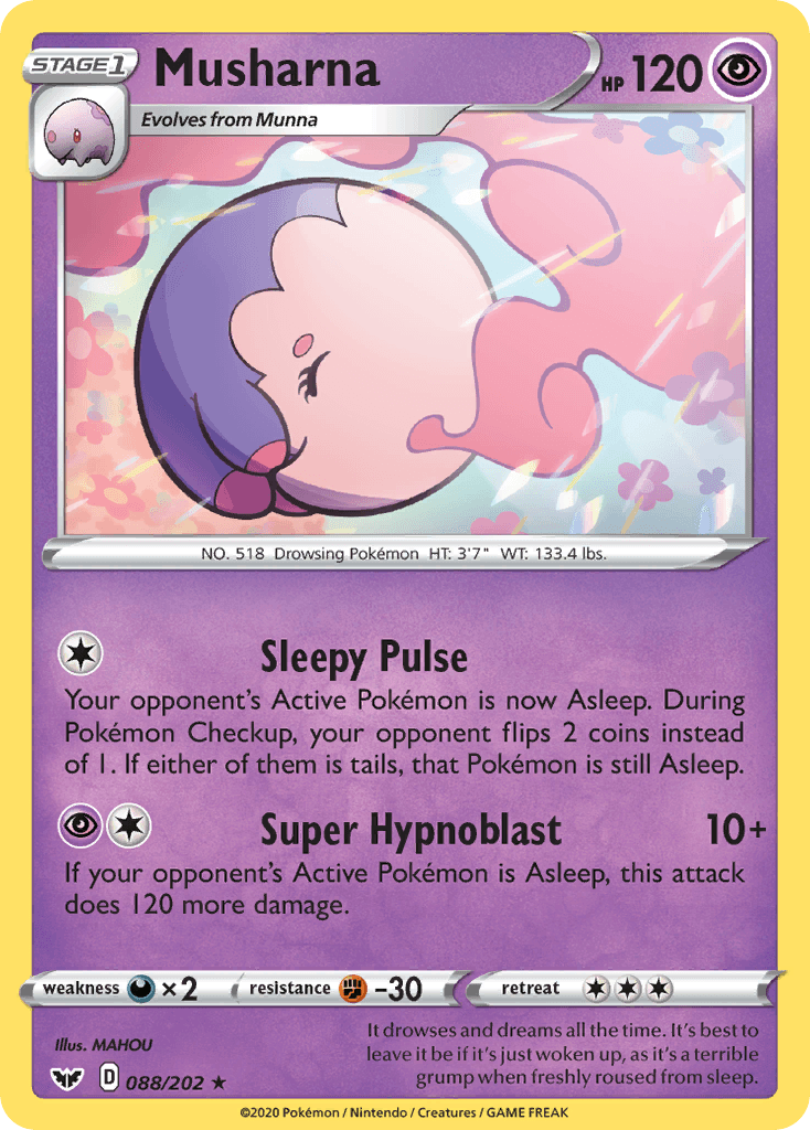 Musharna Sword & Shield card