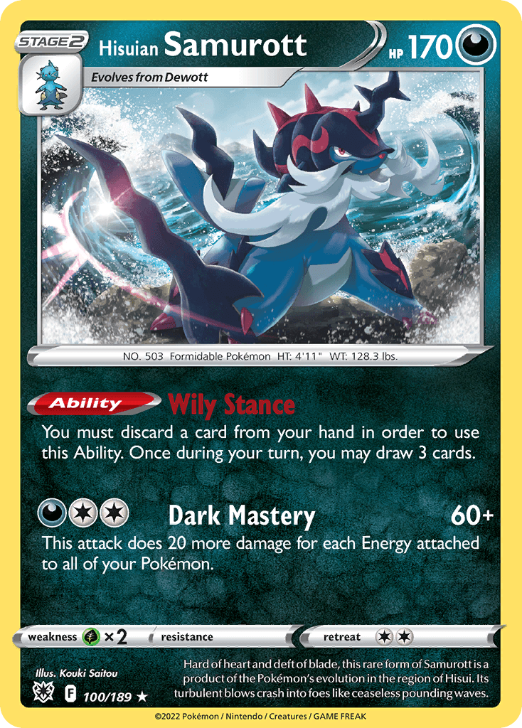 Hisuian Samurott Astral Radiance card