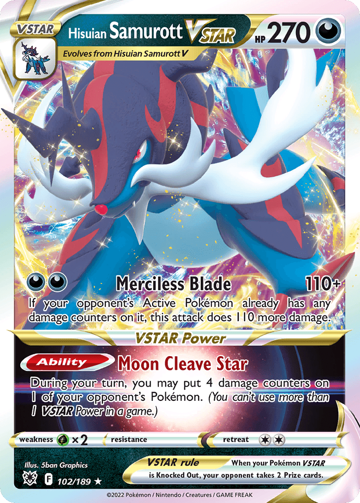 Hisuian Samurott VSTAR Astral Radiance card