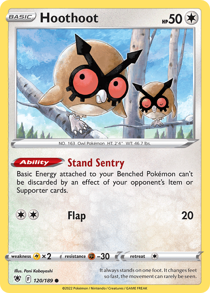 Hoothoot Astral Radiance card