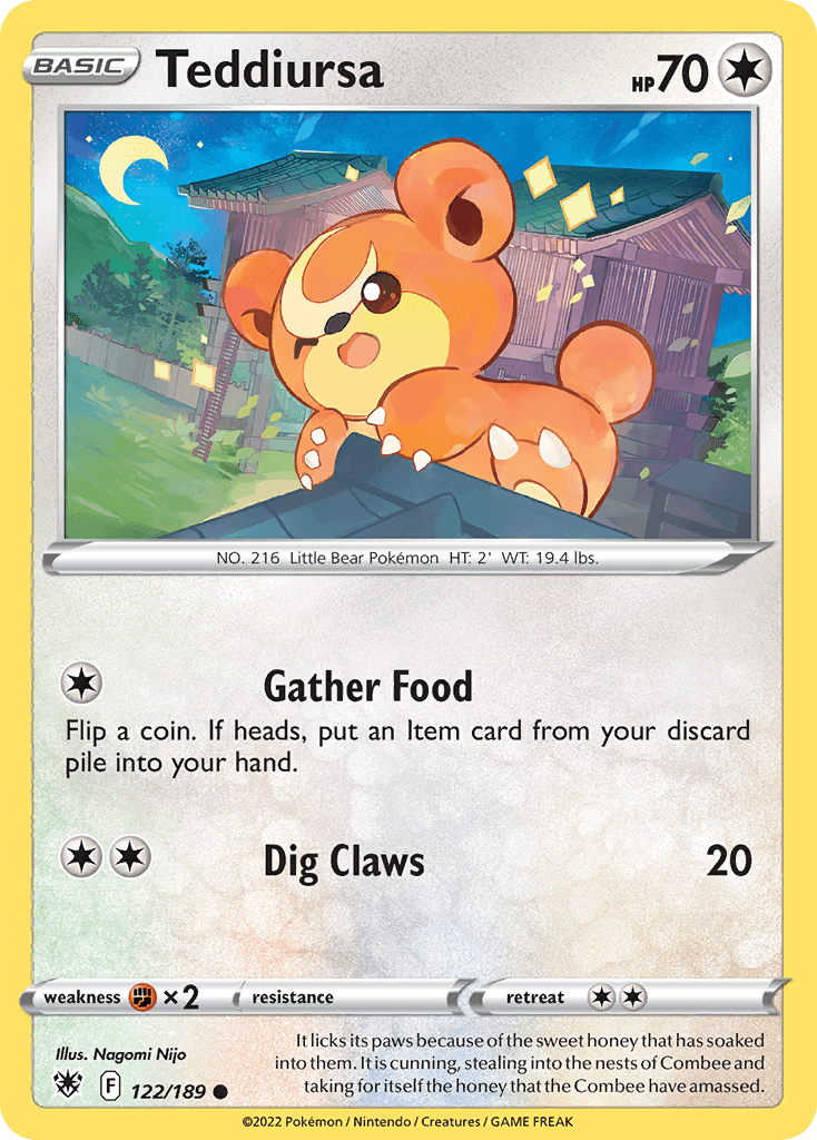 Teddiursa Astral Radiance card