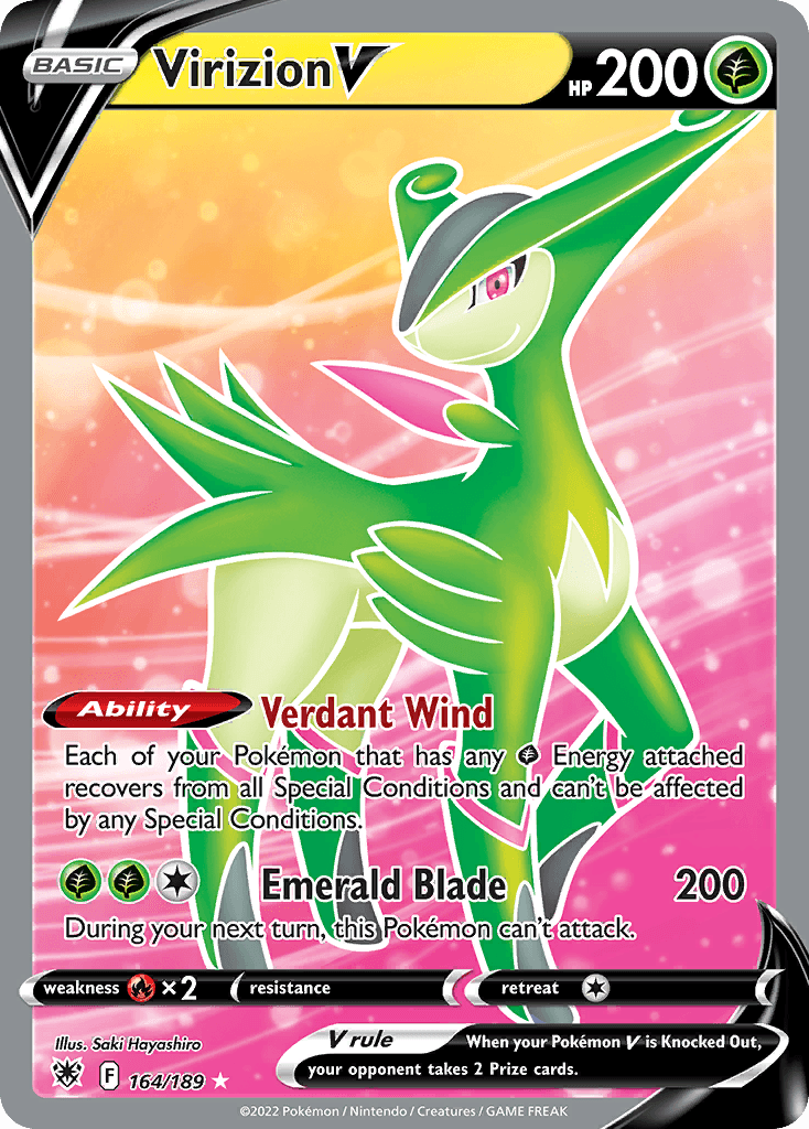 Virizion V Astral Radiance card