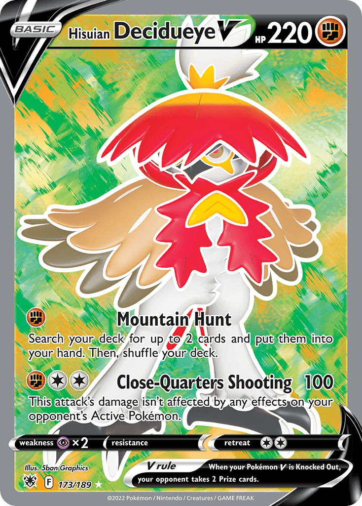 Hisuian Decidueye V Astral Radiance card