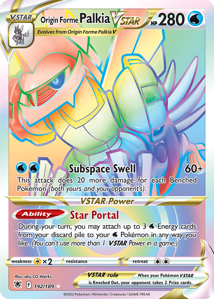 Origin Forme Palkia VSTAR Astral Radiance card