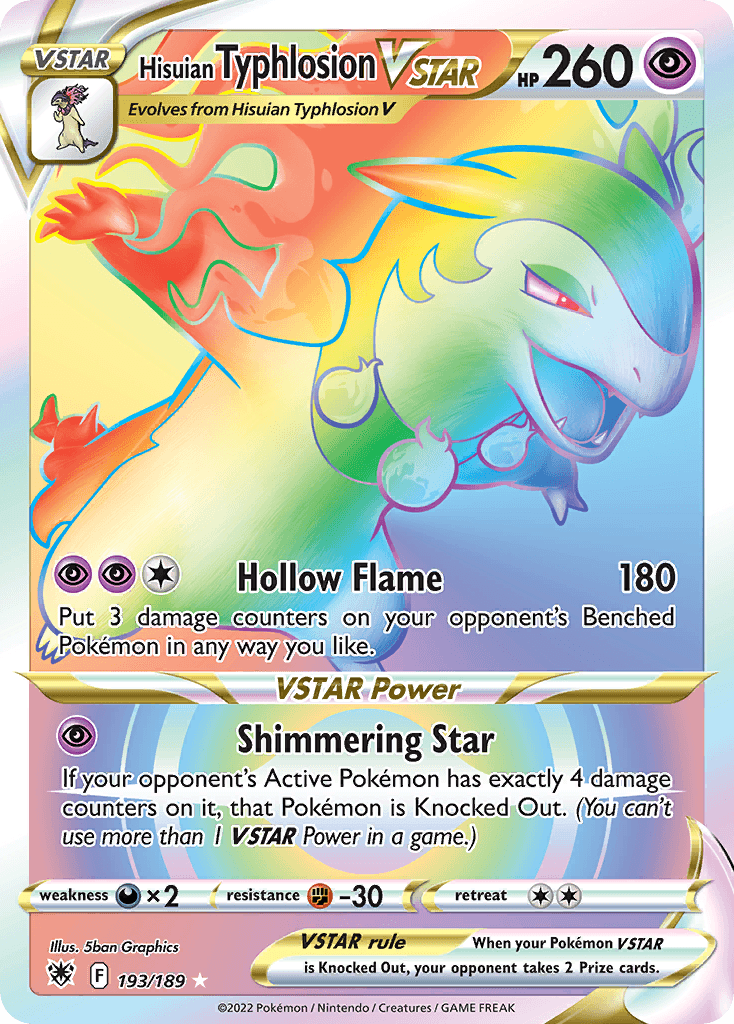 Hisuian Typhlosion VSTAR Astral Radiance card