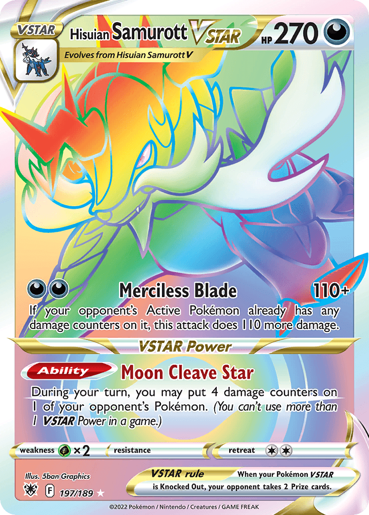 Hisuian Samurott VSTAR Astral Radiance card