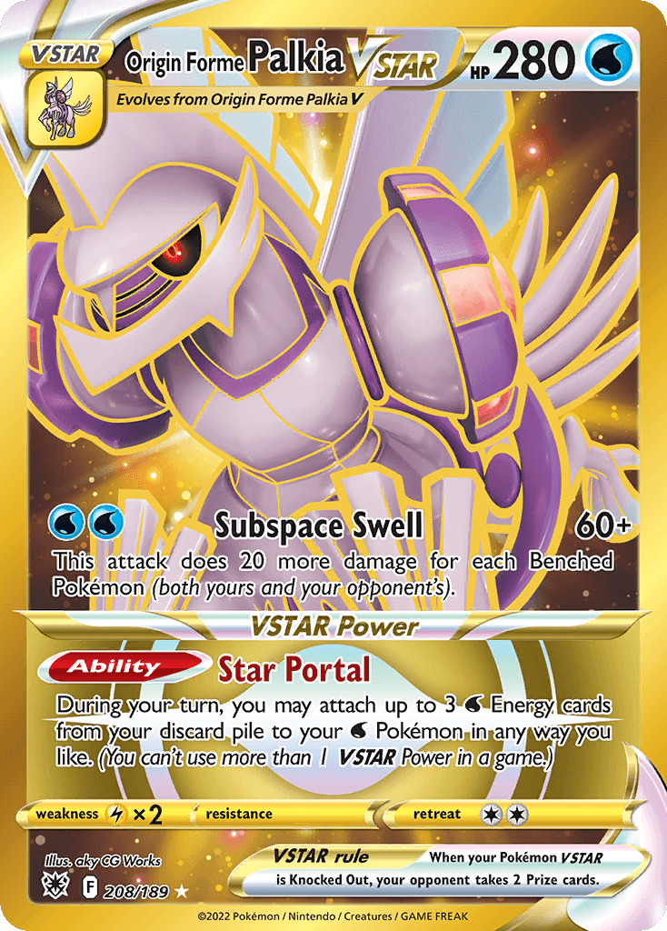 Origin Forme Palkia VSTAR Astral Radiance card