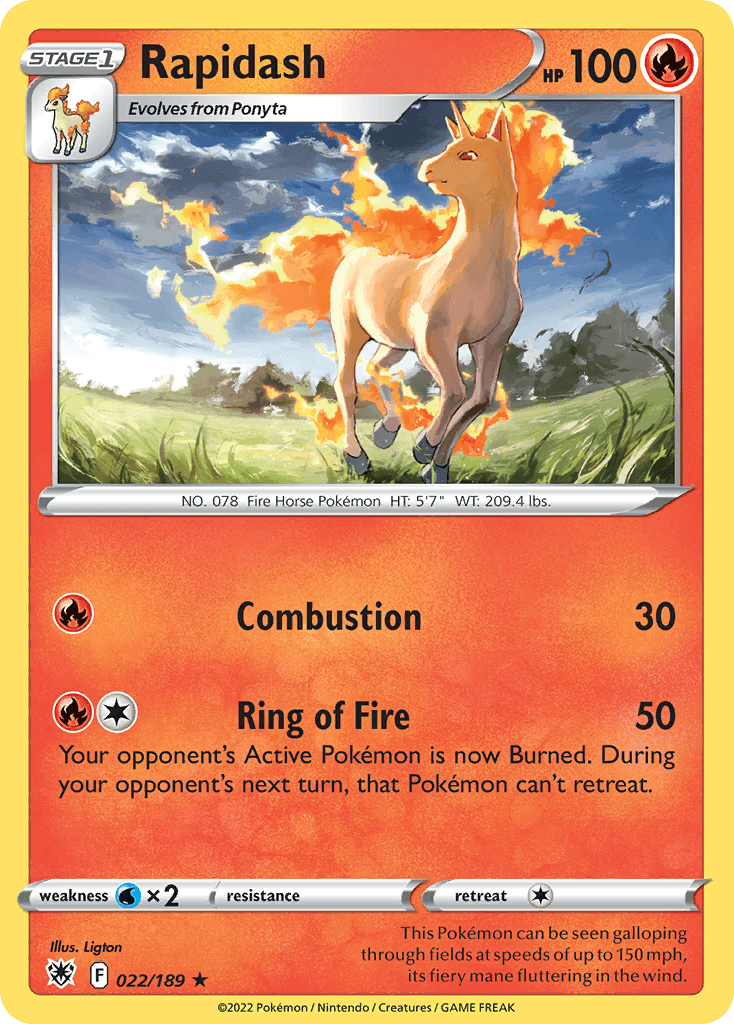 Rapidash Astral Radiance card
