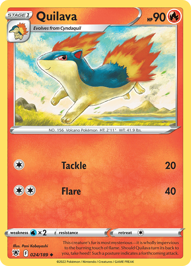 Quilava Astral Radiance card