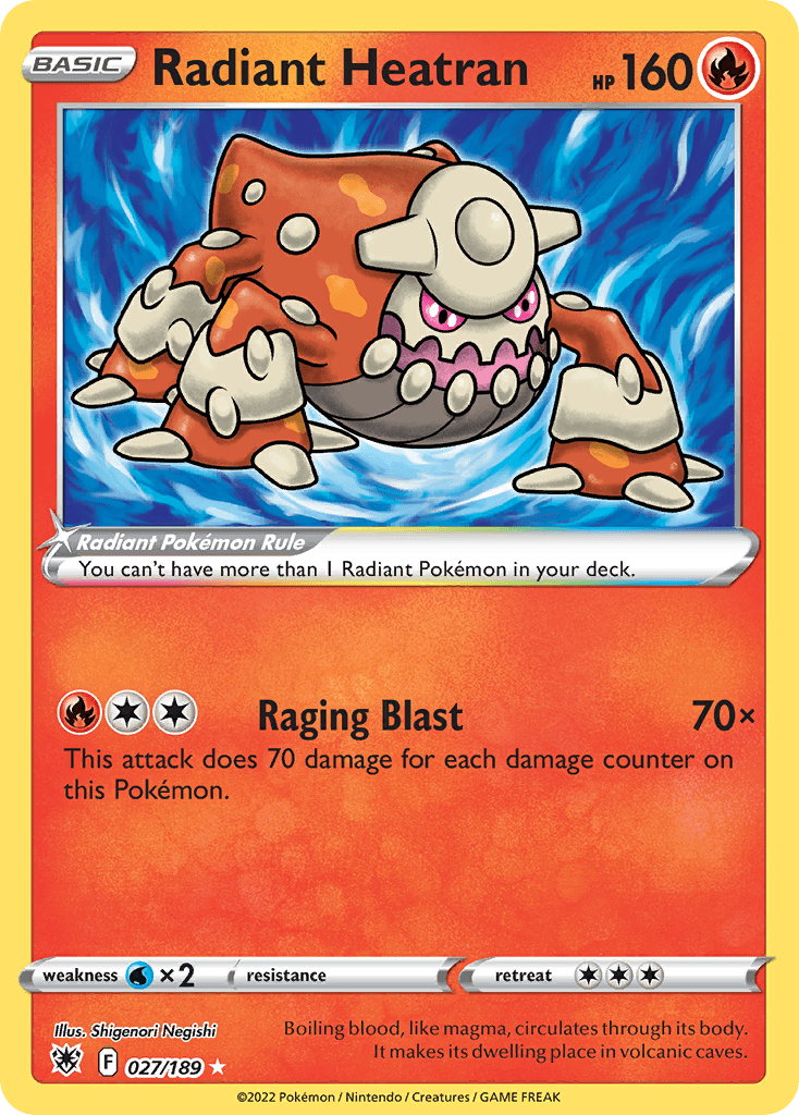 Radiant Heatran Astral Radiance card