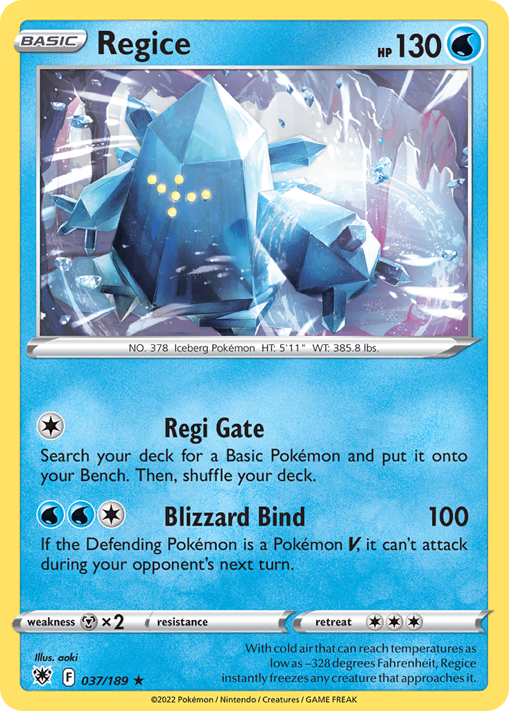 Regice Astral Radiance card