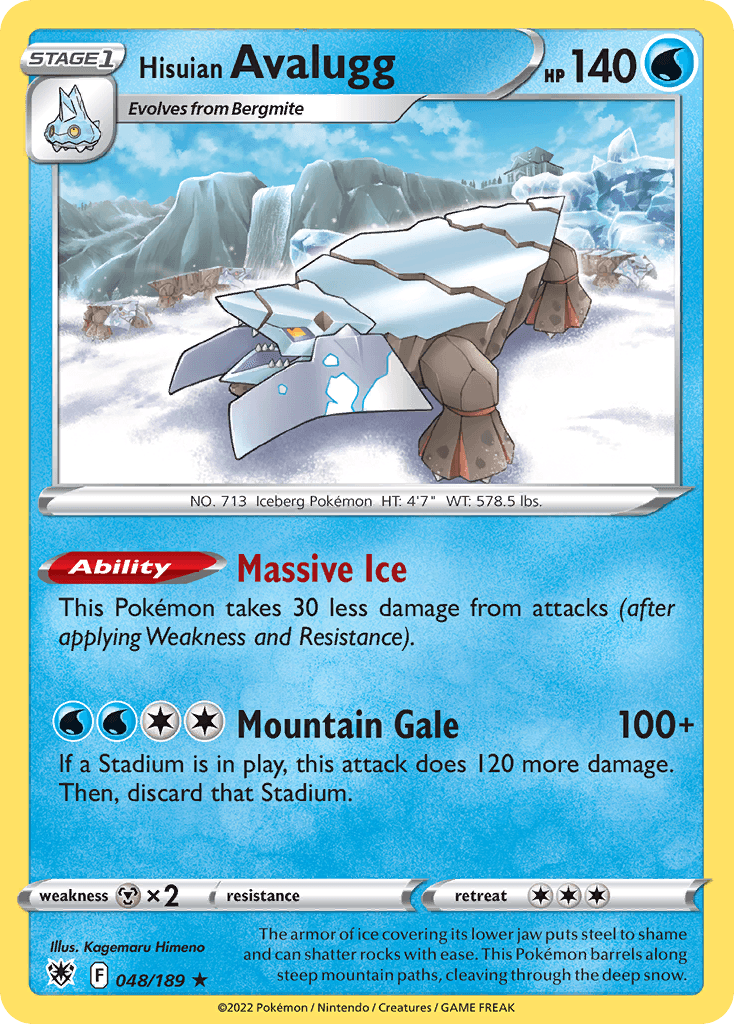 Hisuian Avalugg Astral Radiance card