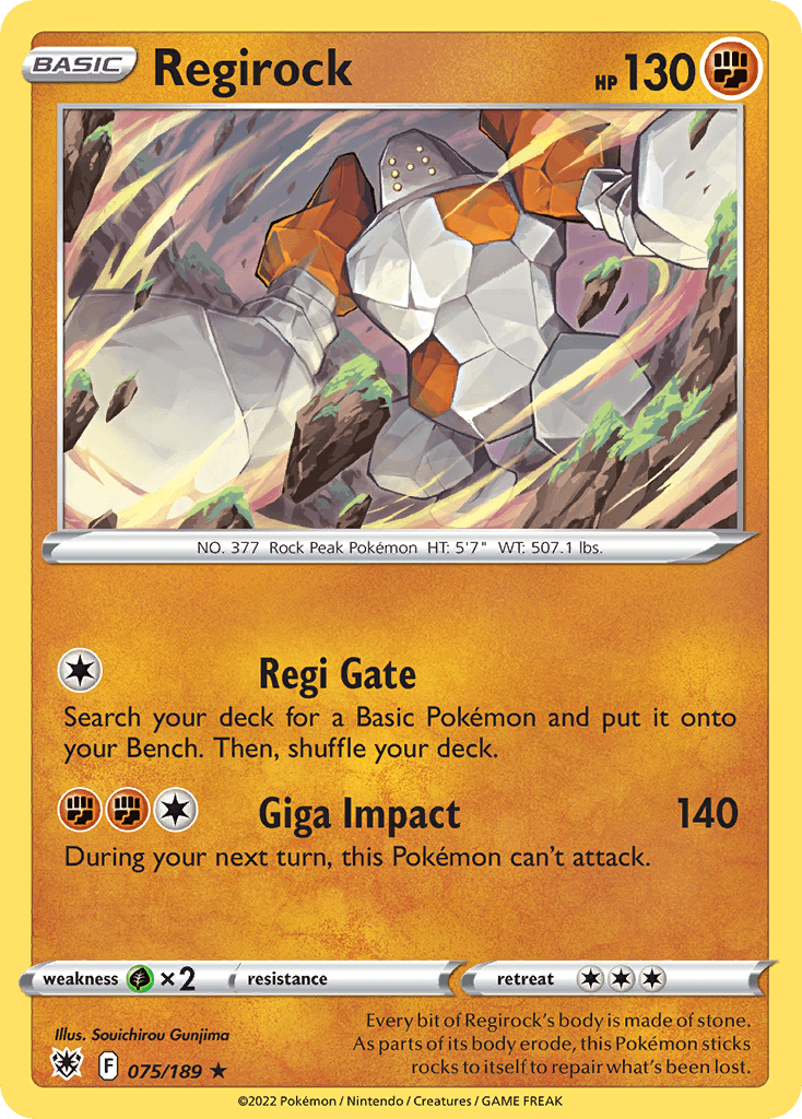 Regirock Astral Radiance card