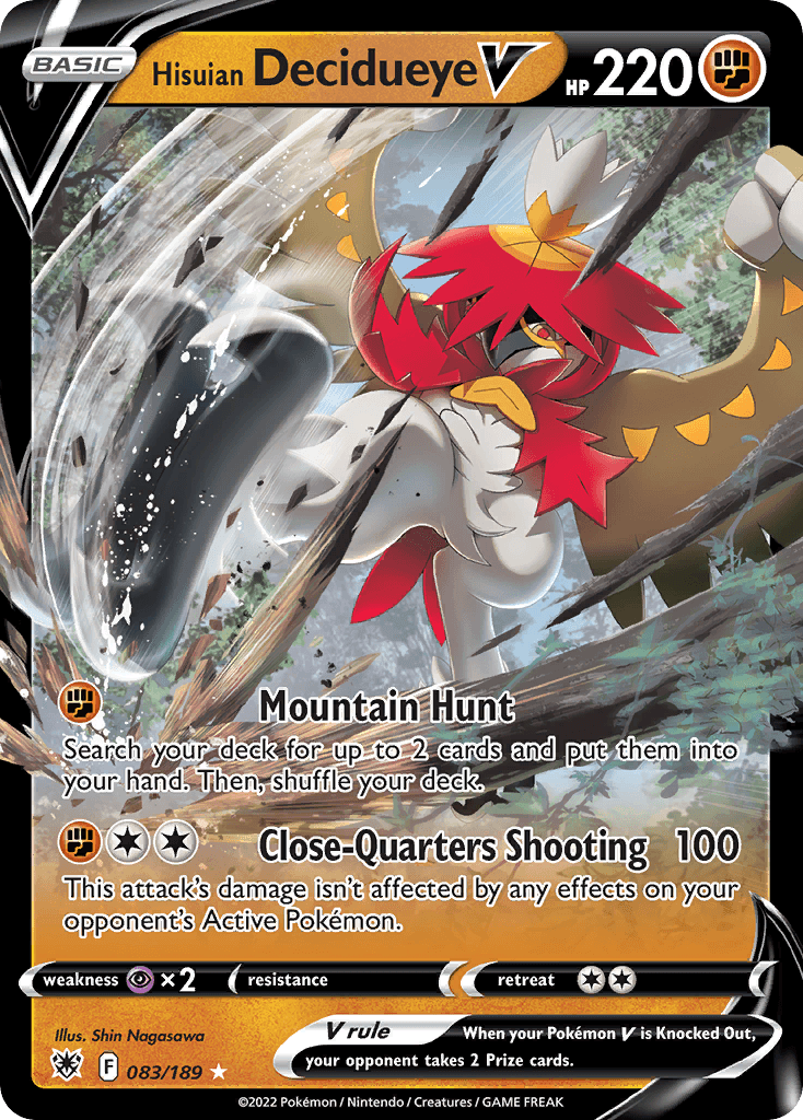Hisuian Decidueye V Astral Radiance card
