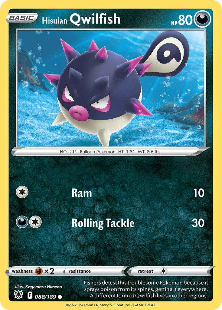 Hisuian Qwilfish Astral Radiance card