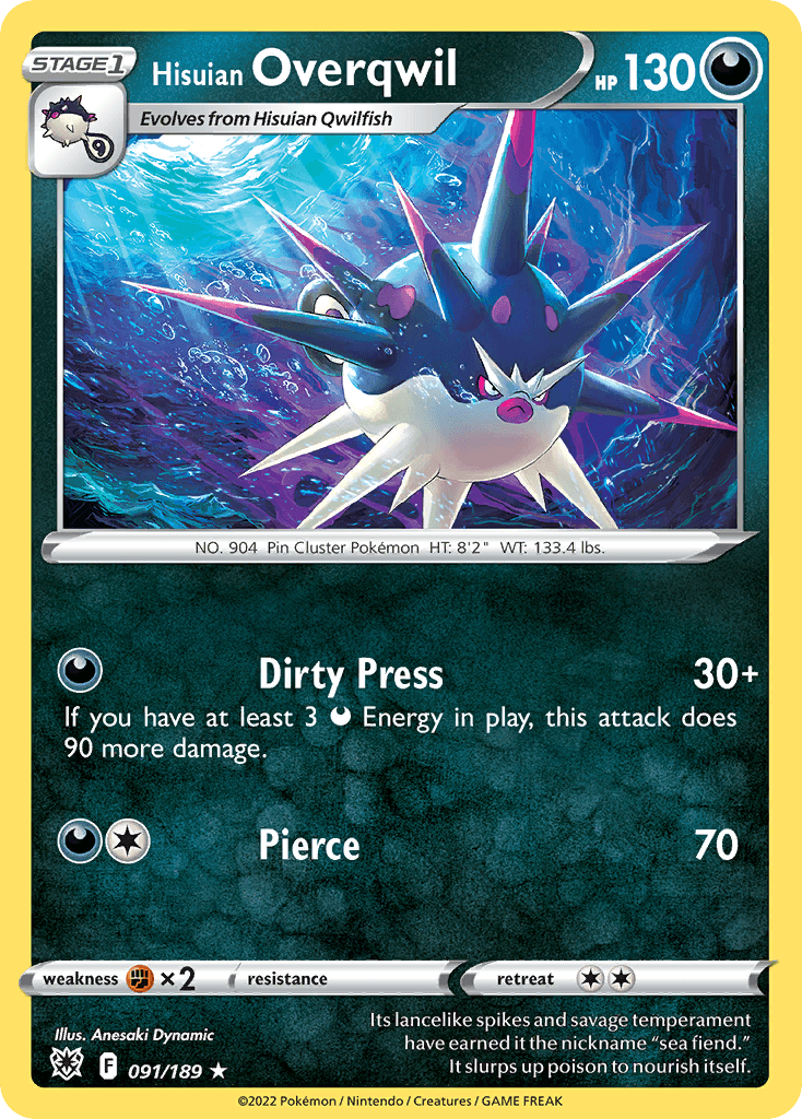 Hisuian Overqwil Astral Radiance card