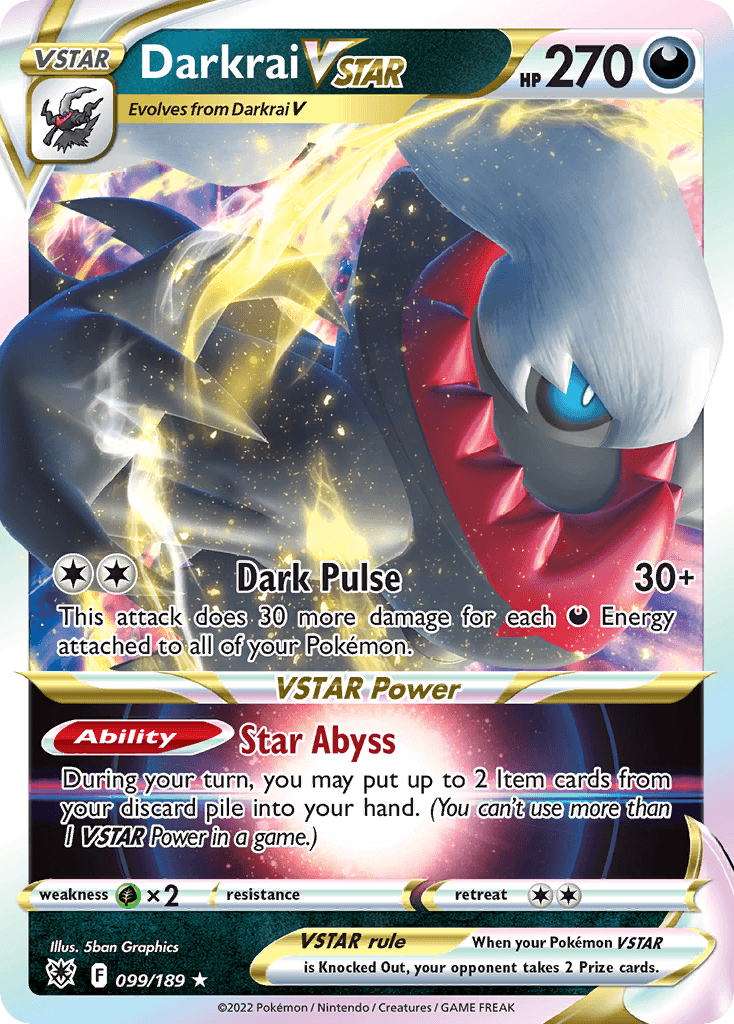 Darkrai VSTAR Astral Radiance card