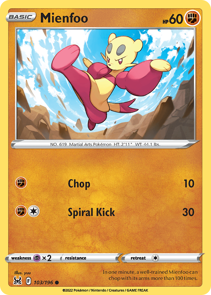 Mienfoo Lost Origin card