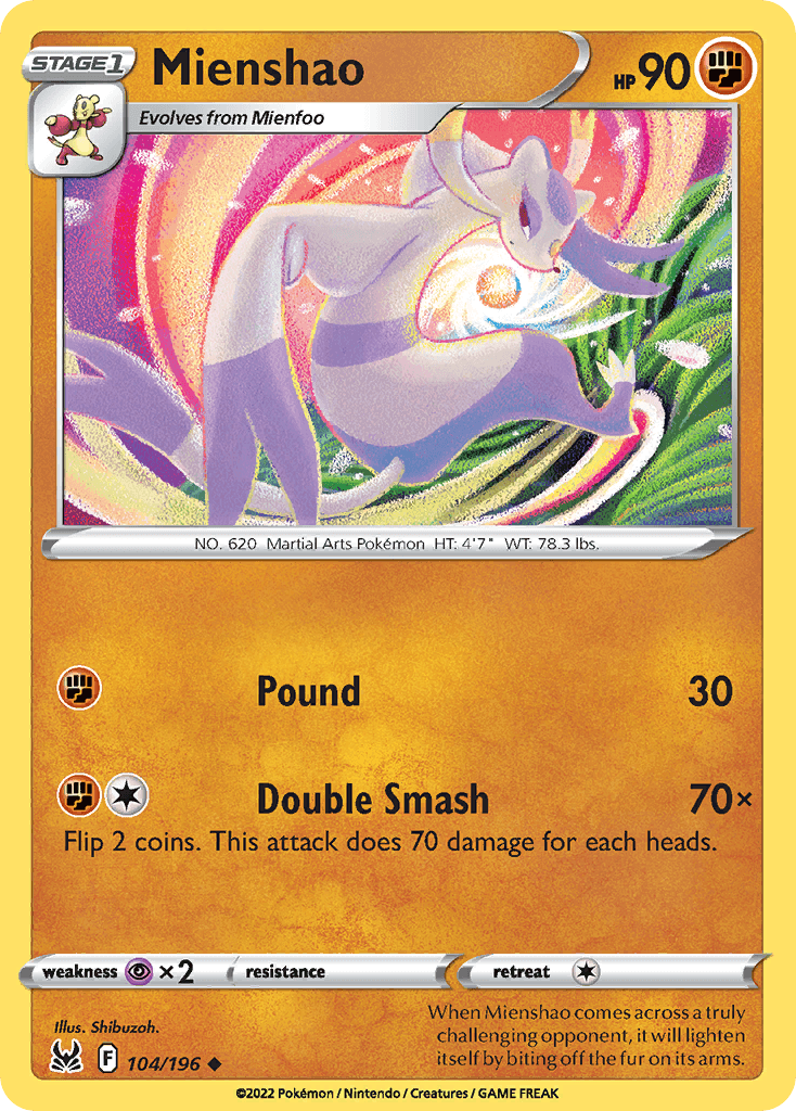 Mienshao Lost Origin card