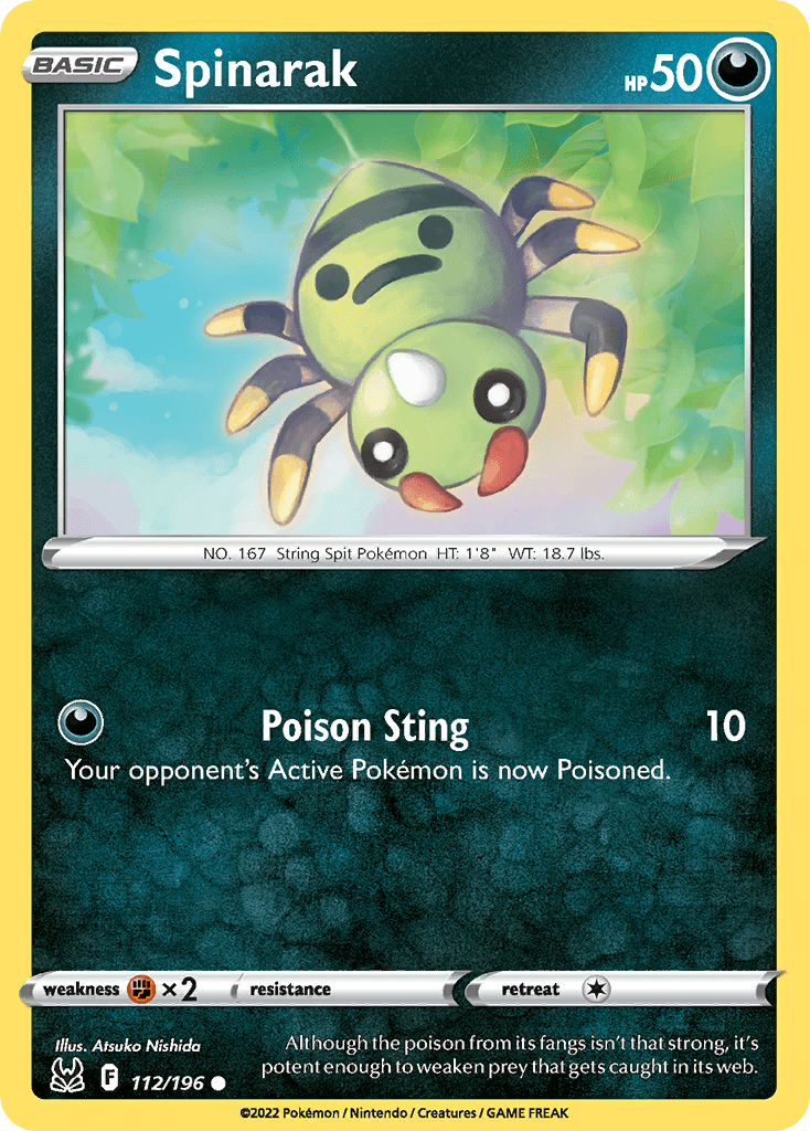 Spinarak Lost Origin card