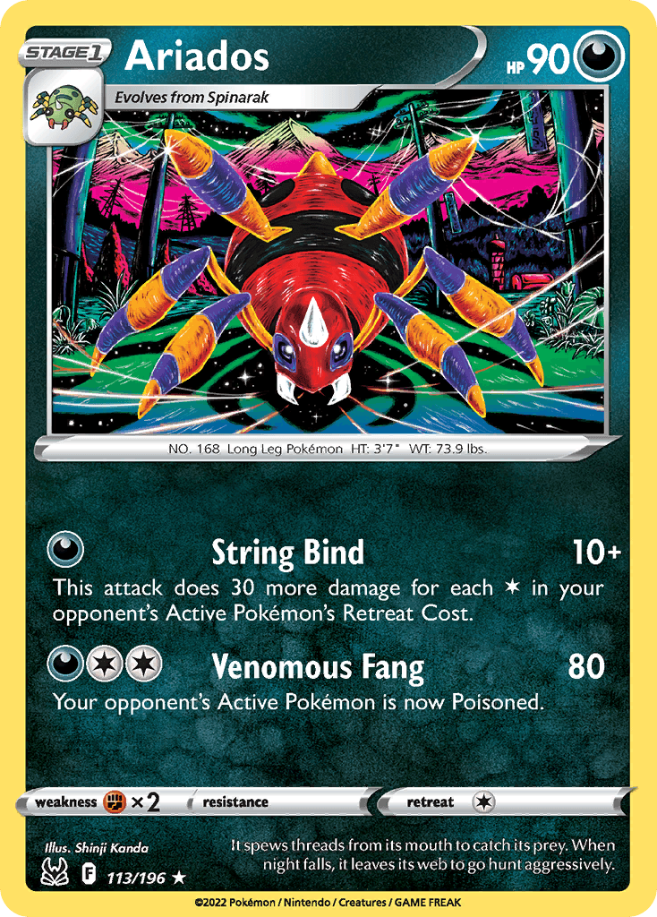 Ariados Lost Origin card