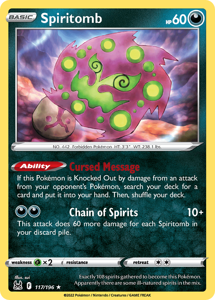 Spiritomb Lost Origin card