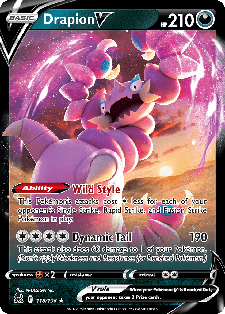Drapion V Lost Origin card