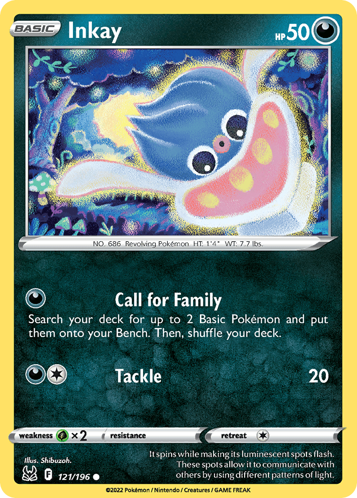 Inkay Lost Origin card