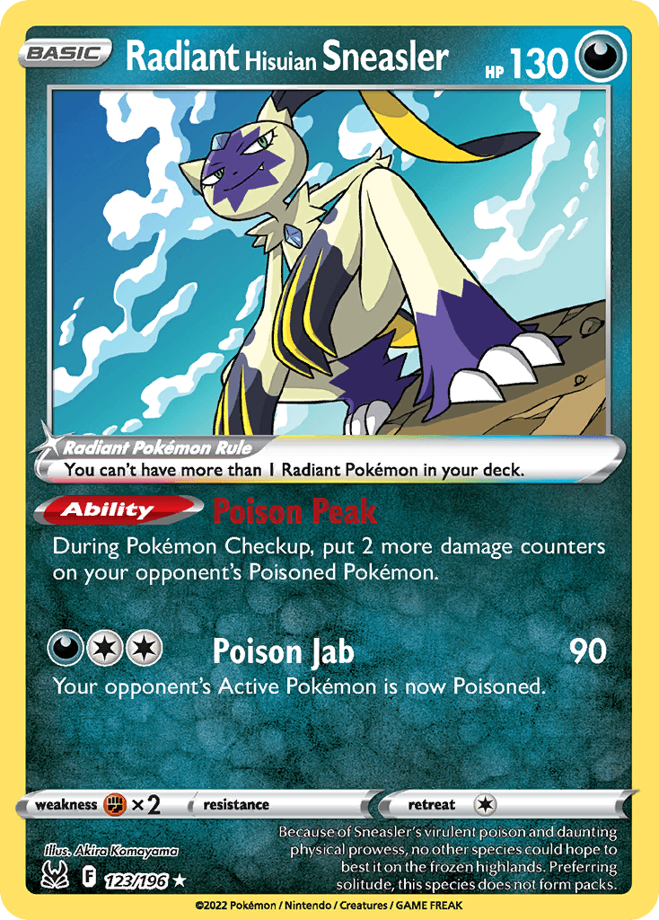 Radiant Hisuian Sneasler Lost Origin card