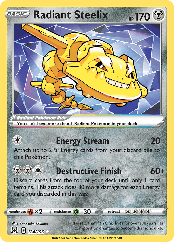Radiant Steelix Lost Origin card