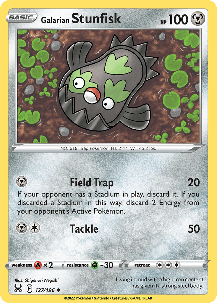 Galarian Stunfisk Lost Origin card