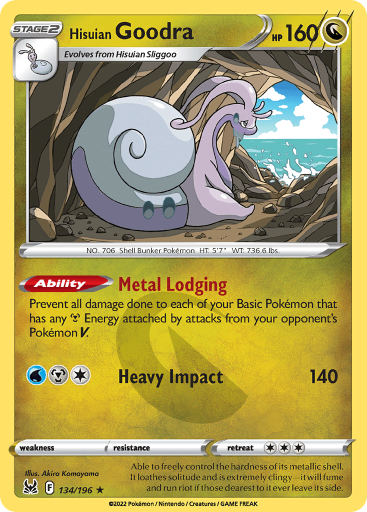 Hisuian Goodra Lost Origin card