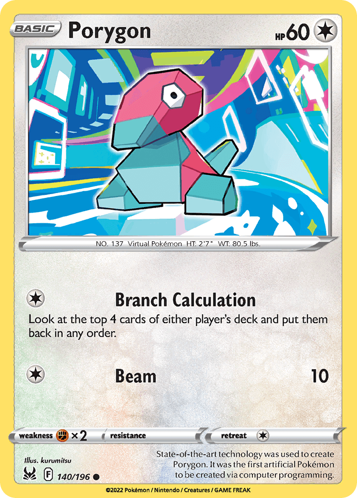 Porygon Lost Origin card
