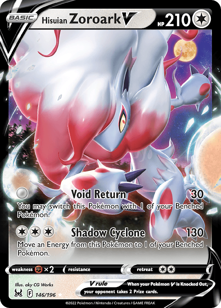 Hisuian Zoroark V Lost Origin card
