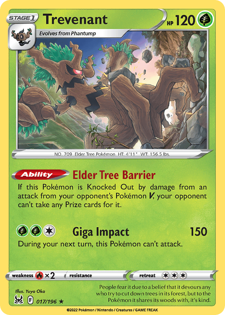 Trevenant Lost Origin card