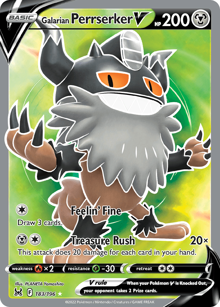 Galarian Perrserker V Lost Origin card