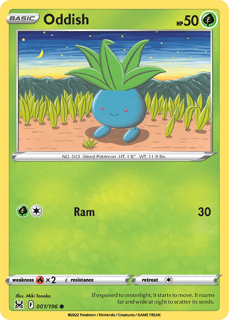 Oddish Lost Origin card