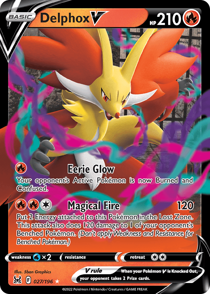 Delphox V Lost Origin card