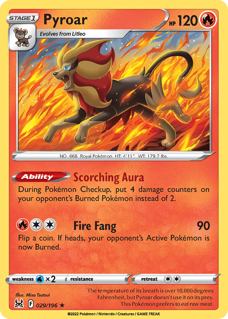 Pyroar Lost Origin card