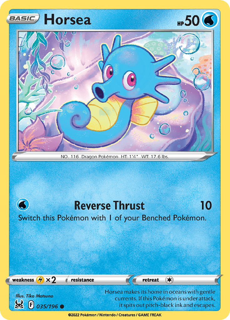 Horsea Lost Origin card