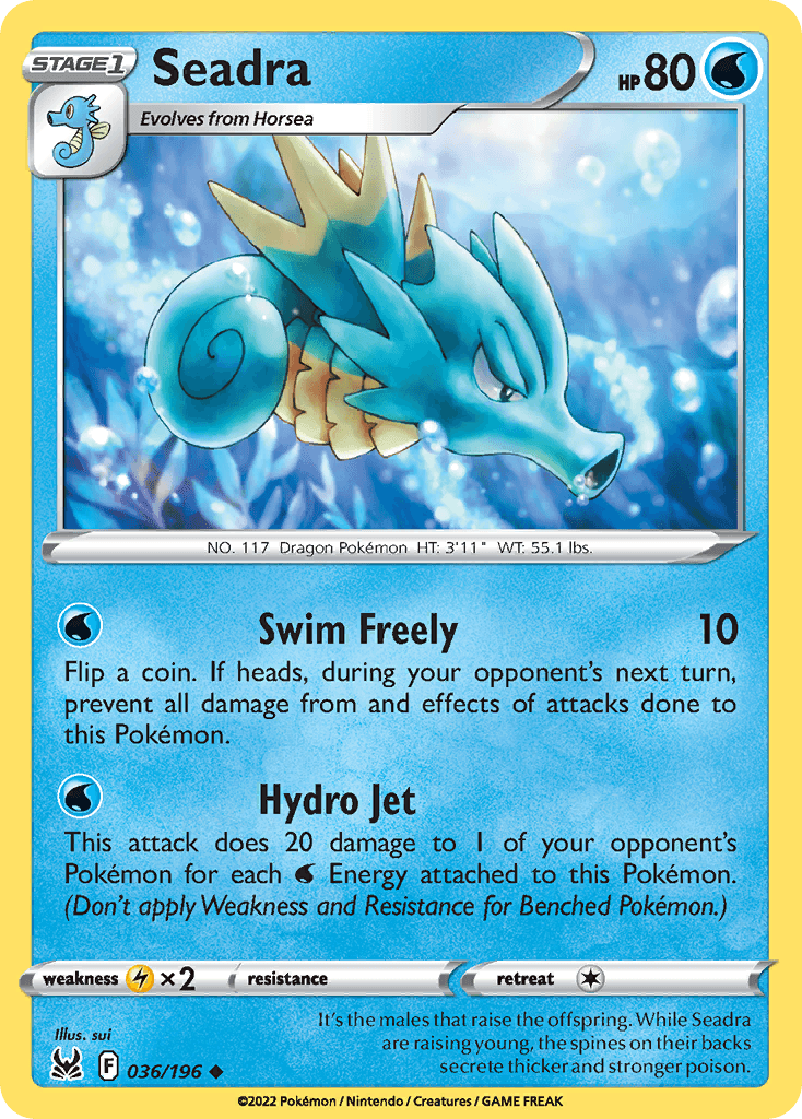 Seadra Lost Origin card