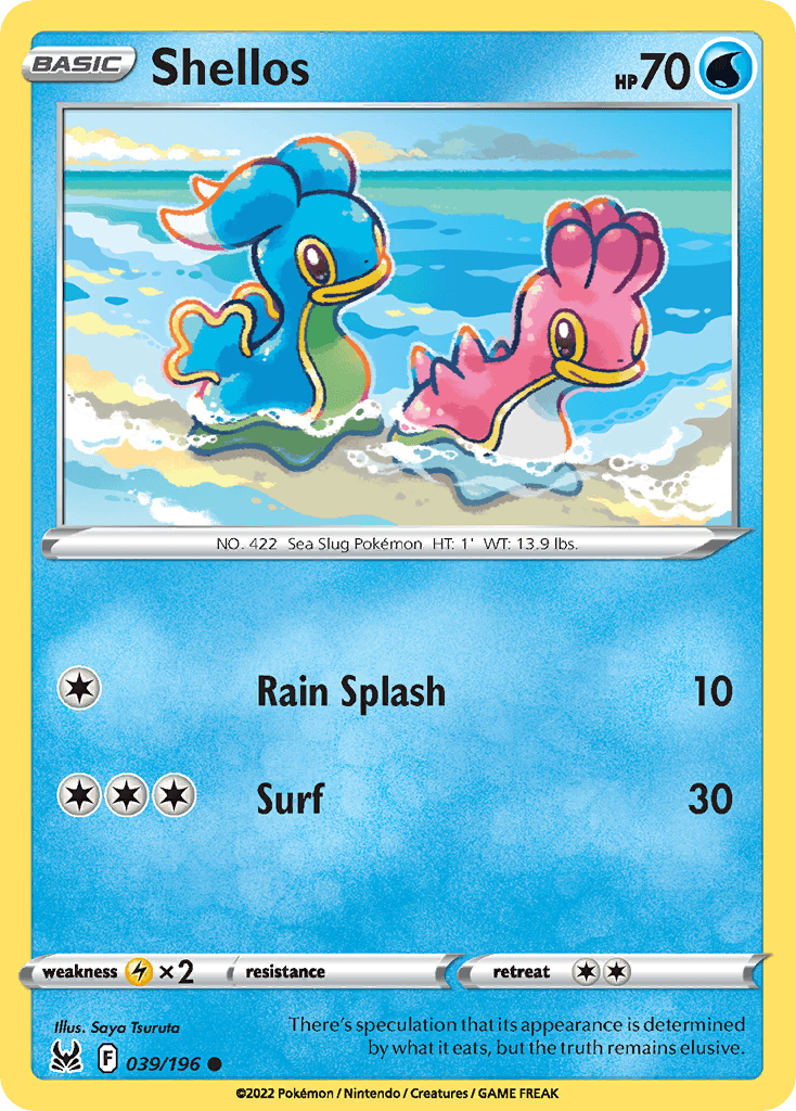 Shellos Lost Origin card