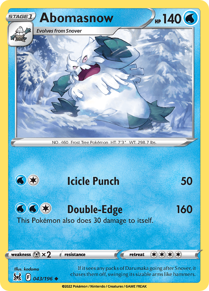 Abomasnow Lost Origin card