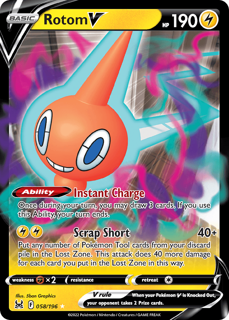 Rotom V Lost Origin card