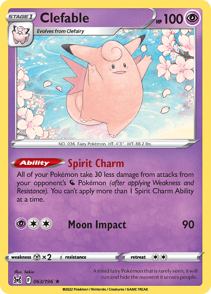 Clefable Lost Origin card