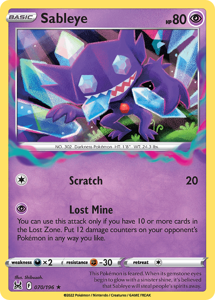 Sableye Lost Origin card