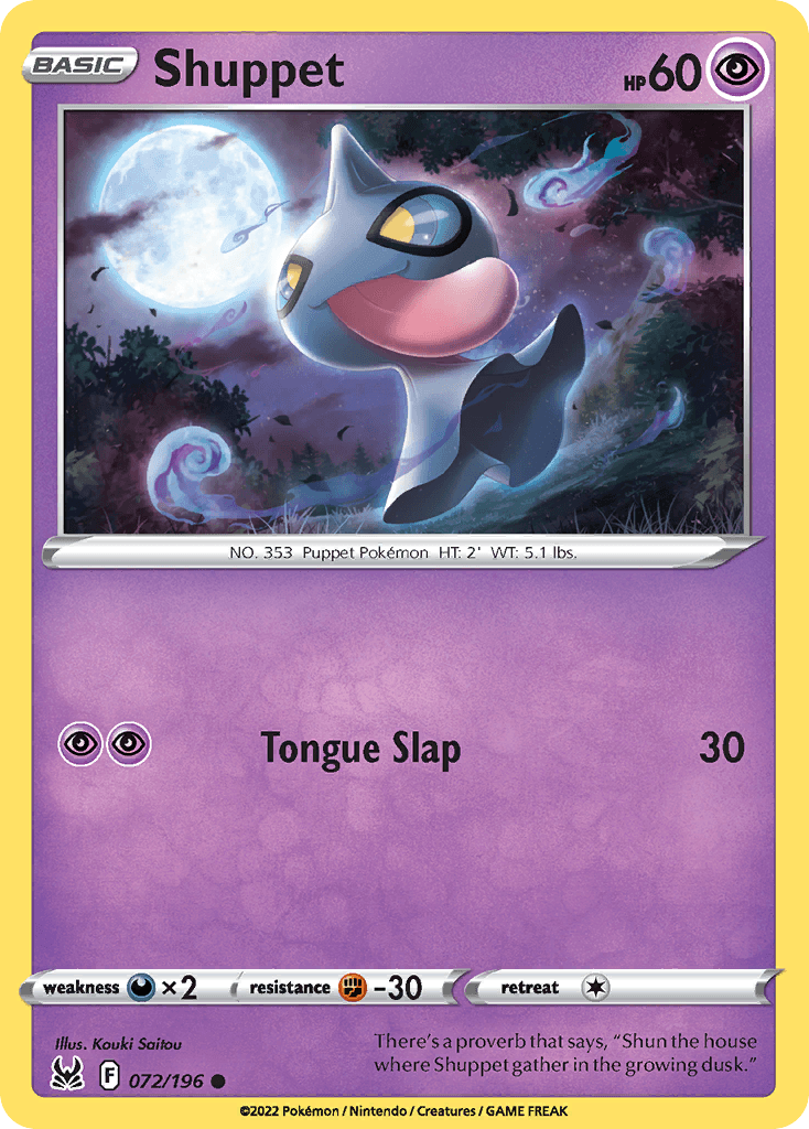 Shuppet Lost Origin card