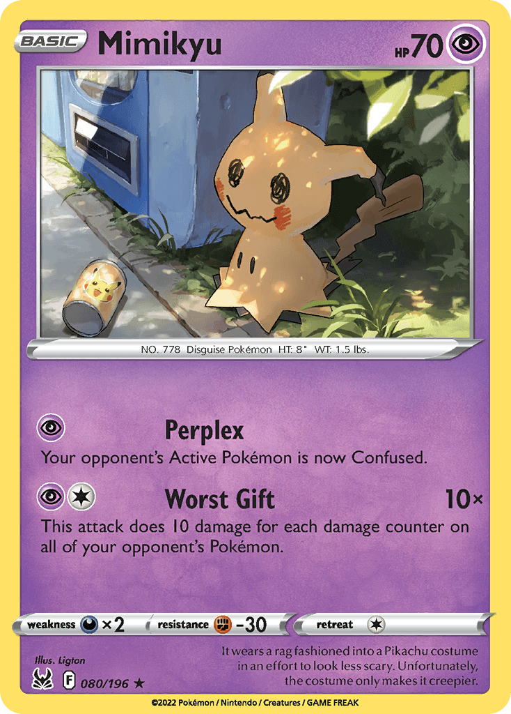 Mimikyu Lost Origin card