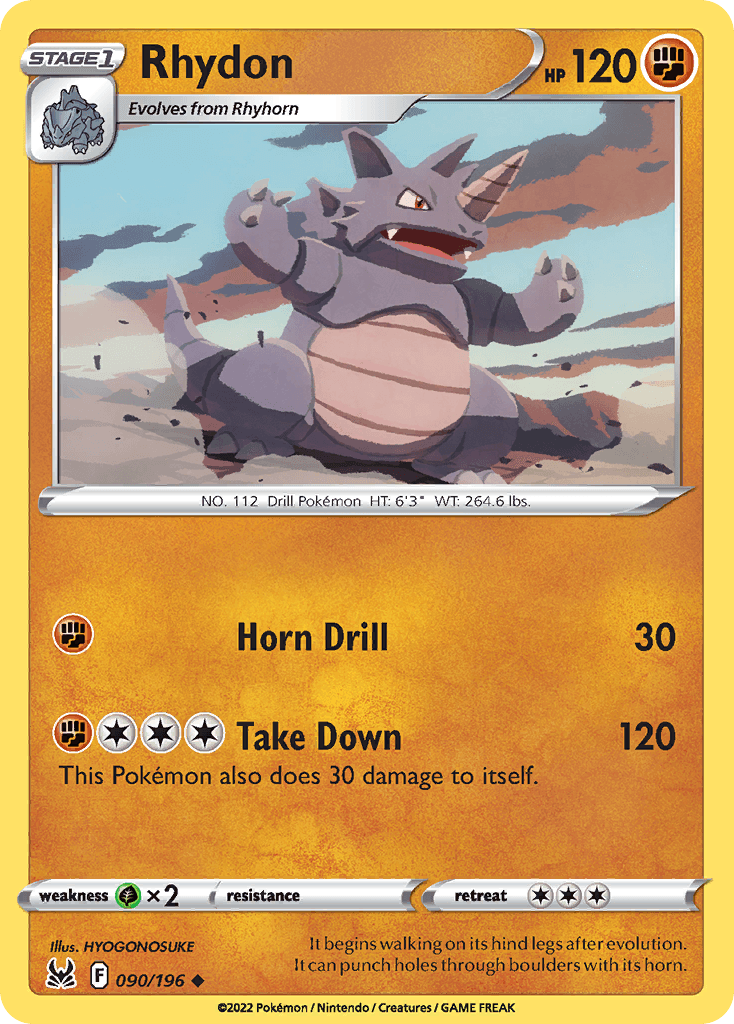 Rhydon Lost Origin card