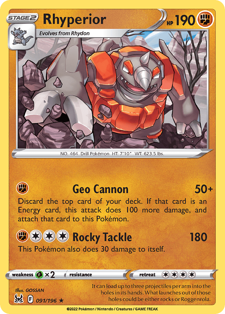 Rhyperior Lost Origin card